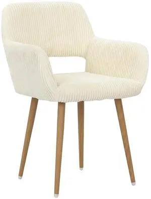 Small Modern Dining Room Arm Chairs 1 Piece, Mid-Century Upholstered Corduroy Fabric Side Seat Club Guest with Metal Tube Legs for Kitchen, Living Room, Beige Small Modern Dining Room Arm Chairs 1 Piece, Mid-Century Upholstered Corduroy Fabric Side Seat Club Guest with Metal Tube Legs for Kitchen, Living Room, Beige