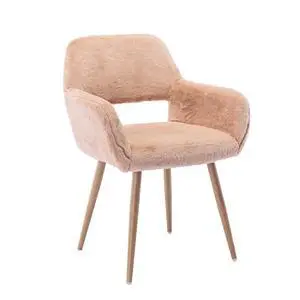 Furry Desk Chair, Mid-Century Modern Accent Faux Fur Chair for Teen Girls, Comfy Armchair with Wood Look Metal Legs for Living Dining Room, Home Vanity Makeup Office Desk Chairs No Wheel, Camel Furry Desk Chair, Mid-Century Modern Accent Faux Fur Chair for Teen Girls, Comfy Armchair with Wood Look Metal Legs for Living Dining Room, Home Vanity Makeup Office Desk Chairs No Wheel, Camel