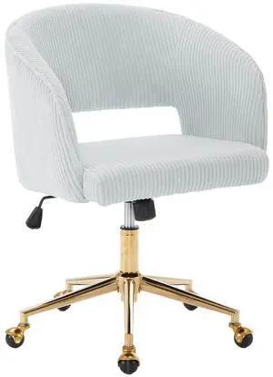 Home Office Chair Swivel Desk Chair Accent Armchair Upholstered Modern Tufted Chairs with Gold Base for Girls Women Ergonomic Study Seat Computer Task Stools, with Wheels, Corduroy,Light Blue Home Office Chair Swivel Desk Chair Accent Armchair Upholstered Modern Tufted Chairs with Gold Base for Girls Women Ergonomic Study Seat Computer Task Stools, with Wheels, Corduroy,Light Blue