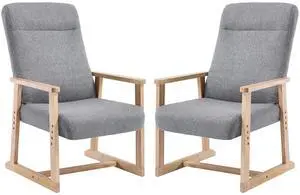 Recliner Chair Adjustable Small Fabric Single Sofa with Ergonomic Back Support,Accent Chair for Living Room, Nursery, Bedroom, Gray, Set of 2 Recliner Chair Adjustable Small Fabric Single Sofa with Ergonomic Back Support,Accent Chair for Living Room, Nursery, Bedroom, Gray, Set of 2