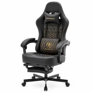 Office Desk Computer Gaming Chair for Adults, Ergonomic High Back Gamer Chair with Massage and Pocket Spring Cushion, Swivel Comfy Video Game Chairs with Footrest and Lumbar Support (Pro Black) Office Desk Computer Gaming Chair for Adults, Ergonomic High Back Gamer Chair with Massage and Pocket Spring Cushion, Swivel Comfy Video Game Chairs with Footrest and Lumbar Support (Pro Black)