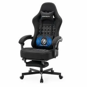 Office Desk Computer Gaming Chair for Adults, Ergonomic High Back Gamer Chair with Massage and Pocket Spring Cushion, Swivel Comfy Video Game Chairs with Footrest and Lumbar Support (Pro Black) Office Desk Computer Gaming Chair for Adults, Ergonomic High Back Gamer Chair with Massage and Pocket Spring Cushion, Swivel Comfy Video Game Chairs with Footrest and Lumbar Support (Pro Black)