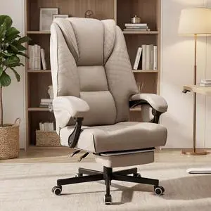 Ergonomic Office Chair with Footrest, High Back Adjustable Gaming Chair with Lumbar Support, Breathable Fabric Swivel Computer Chair with Padded Armrests for Home Office Ergonomic Office Chair with Footrest, High Back Adjustable Gaming Chair with Lumbar Support, Breathable Fabric Swivel Computer Chair with Padded Armrests for Home Office
