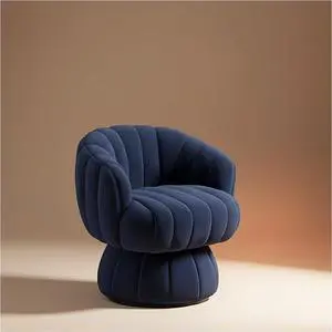 Vanity 360-Degree Swivel Accent Chair - Mid Century Modern Plush Round Makeup Chair, Relaxing Comfy Lounge Sofa Arm Chair, Idear for Living Room, Bedroom (Navy Velvet Fabric) Vanity 360-Degree Swivel Accent Chair - Mid Century Modern Plush Round Makeup Chair, Relaxing Comfy Lounge Sofa Arm Chair, Idear for Living Room, Bedroom (Navy Velvet Fabric)