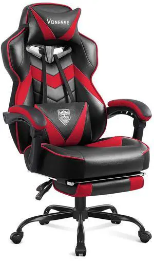 Gaming Chair, High Back Gaming Chair with Footrest and Massage, Gaming Chairs for Adults with Pocket Spring Cushion, Big and Tall Reclining Computer Chair with Lumbar Support (Red/Black) Gaming Chair, High Back Gaming Chair with Footrest and Massage, Gaming Chairs for Adults with Pocket Spring Cushion, Big and Tall Reclining Computer Chair with Lumbar Support (Red/Black)