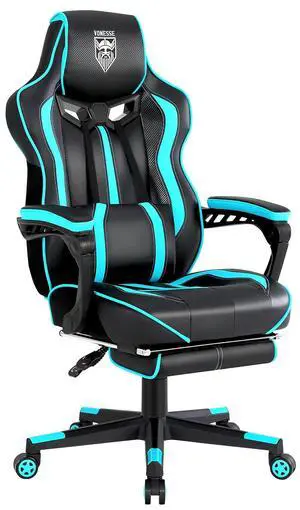 Gaming Chairs for Adults, Gaming Chairs with Footrest and Massage, Reclining Computer Chair for Heavy People,Big and Tall Ergonomic Gamer Chair with Lumbar Pillow(Teal/Cyan) Gaming Chairs for Adults, Gaming Chairs with Footrest and Massage, Reclining Computer Chair for Heavy People,Big and Tall Ergonomic Gamer Chair with Lumbar Pillow(Teal/Cyan)