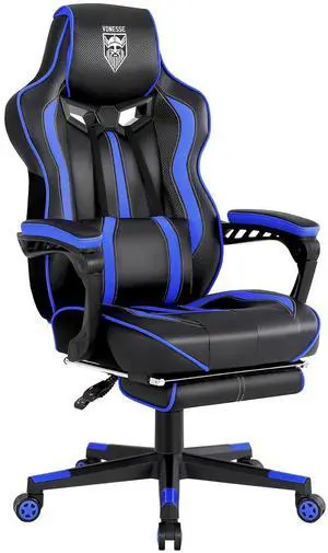 Gaming Chairs for Adults, Gamer Chair with Footrest and Massage, Reclining Big and Tall Ergonomic Gaming Chair, Computer Chairs for Heavy People 300LBS (Blue/Black) Gaming Chairs for Adults, Gamer Chair with Footrest and Massage, Reclining Big and Tall Ergonomic Gaming Chair, Computer Chairs for Heavy People 300LBS (Blue/Black)