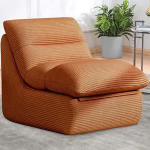 Bean Bag Chair, Double-Layered Bean Bag Chair for Adults, Comfortable Memory Foam Bean Bag Sofa, Corduroy Bean Bag Couches for Living Room Bedroom (Brown) Bean Bag Chair, Double-Layered Bean Bag Chair for Adults, Comfortable Memory Foam Bean Bag Sofa, Corduroy Bean Bag Couches for Living Room Bedroom (Brown)