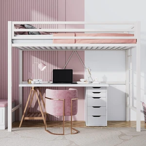 Loft Bed Twin Size with Ladder and Guardrail,White | Heavy Duty Metal Slats Support,No Box Spring Needed,Small Space Saving Furniture for Bedroom Dorm Loft Bed Twin Size with Ladder and Guardrail,White | Heavy Duty Metal Slats Support,No Box Spring Needed,Small Space Saving Furniture for Bedroom Dorm