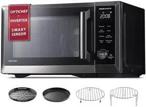 OptiChef Classic All-in-One Countertop Microwave Air Fryer Combo for Small Kitchens 1.0 Cu.Ft 1000WOrigin Inverter Tech & Humidity Sensor, Convection & Broil Combi, Black Stainless Steel OptiChef Classic All-in-One Countertop Microwave Air Fryer Combo for Small Kitchens 1.0 Cu.Ft 1000WOrigin Inverter Tech & Humidity Sensor, Convection & Broil Combi, Black Stainless Steel