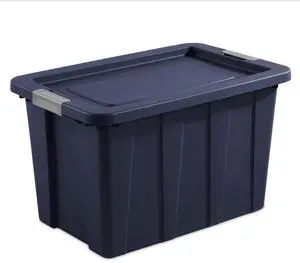 30 Gallon Tuff1 Storage Tote,Stackable Bin with Latch Lid,Dark Blue Tuff1Tote Rugged Plastic Bin,Plastic Containers for Organizing Garages, Basements 30 Gallon Tuff1 Storage Tote,Stackable Bin with Latch Lid,Dark Blue Tuff1Tote Rugged Plastic Bin,Plastic Containers for Organizing Garages, Basements