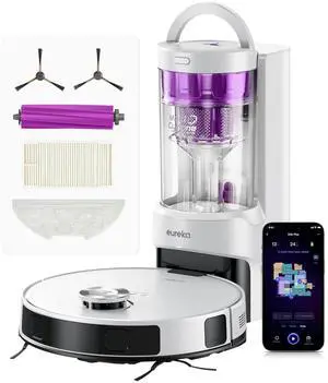 E20 Plus Robot Vacuum with Bagless Self Emptying Station, Robotic Vacuum and Mop Combo, 45-Day Capacity, Upgraded 8000Pa Suction and Anti Hair-Tangling Brush, LiDAR Navigation, App Control E20 Plus Robot Vacuum with Bagless Self Emptying Station, Robotic Vacuum and Mop Combo, 45-Day Capacity, Upgraded 8000Pa Suction and Anti Hair-Tangling Brush, LiDAR Navigation, App Control