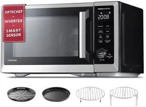 Optichef Series Countertop Microwave Oven with Air Fryer, Inverter, Convection, Broil, Smart Sensor, 1.0 cu.ft, 1000W, Stainless Steel Optichef Series Countertop Microwave Oven with Air Fryer, Inverter, Convection, Broil, Smart Sensor, 1.0 cu.ft, 1000W, Stainless Steel