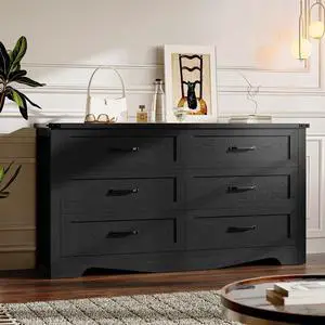 6-Drawer Dresser for Bedroom, Modern Wooden Chest of Drawers with Metal Handles, Anti-Tipping Design, Sturdy and Stable Storage Organizer for Living Room, Entryway, Home Office 6-Drawer Dresser for Bedroom, Modern Wooden Chest of Drawers with Metal Handles, Anti-Tipping Design, Sturdy and Stable Storage Organizer for Living Room, Entryway, Home Office