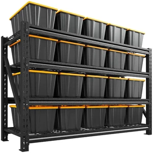 5088LBS Heavy Duty Garage Shelving, 68.3'' W Large Metal Storage Shelves with Steel Industrial Structure, Adjustable Storage Rack for Warehouse, Basement, Rust/Water Resistant, 23.4'' D x 72''H 5088LBS Heavy Duty Garage Shelving, 68.3'' W Large Metal Storage Shelves with Steel Industrial Structure, Adjustable Storage Rack for Warehouse, Basement, Rust/Water Resistant, 23.4'' D x 72''H