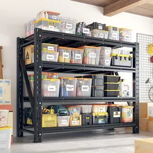 5020LBS Heavy Duty Garage Shelving, 60.2"W Large Metal Storage Shelves with Steel Industrial Structure, Adjustable Storage Rack for Warehouse, Basement, Rust/Water Resistant, 18.1"D x 72"H, 2PC 5020LBS Heavy Duty Garage Shelving, 60.2"W Large Metal Storage Shelves with Steel Industrial Structure, Adjustable Storage Rack for Warehouse, Basement, Rust/Water Resistant, 18.1"D x 72"H, 2PC