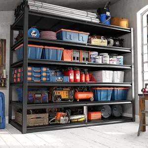 84.1" H Garage Shelving, 3500LBS Storage Shelves Heavy Duty, Adjustable 6-Tier Metal Shelving for Commercial, Warehouse, Basement, Garage,Shop, 55.1" W x 25.8" D x 84.1" H 84.1" H Garage Shelving, 3500LBS Storage Shelves Heavy Duty, Adjustable 6-Tier Metal Shelving for Commercial, Warehouse, Basement, Garage,Shop, 55.1" W x 25.8" D x 84.1" H