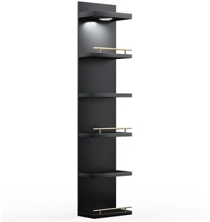 6 Tier Wall Shelf Unit, Black Lack Shelf, Vanity Floating Shelves with LED Light, Versatile Floating Shelves for Bedroom, Living Room, Office 6 Tier Wall Shelf Unit, Black Lack Shelf, Vanity Floating Shelves with LED Light, Versatile Floating Shelves for Bedroom, Living Room, Office