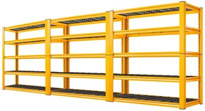 Garage Shelving Load 3200LBS, 5-Tier Storage Shelves, Adjustable Heavy Duty Metal Shelving Unit for Pantry, Basement, Warehouse, 72" H x 36" W x 16" D H, 3PC Garage Shelving Load 3200LBS, 5-Tier Storage Shelves, Adjustable Heavy Duty Metal Shelving Unit for Pantry, Basement, Warehouse, 72" H x 36" W x 16" D H, 3PC