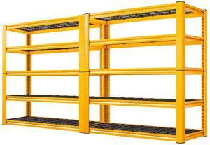 Garage Shelving Load 3200LBS, 5-Tier Storage Shelves, Adjustable Heavy Duty Metal Shelving Unit for Pantry, Basement, Warehouse, 72" H x 36" W x 16" D, 2PC Garage Shelving Load 3200LBS, 5-Tier Storage Shelves, Adjustable Heavy Duty Metal Shelving Unit for Pantry, Basement, Warehouse, 72" H x 36" W x 16" D, 2PC