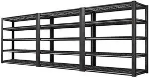 Garage Shelving 3200LBS, 5-Tier Storage Shelves, Adjustable Industrial Metal Shelving Unit for Garage, Basement, Pantry, Warehouse,Commercial, 36" W x 16" D x 72" H, 3 Pack Garage Shelving 3200LBS, 5-Tier Storage Shelves, Adjustable Industrial Metal Shelving Unit for Garage, Basement, Pantry, Warehouse,Commercial, 36" W x 16" D x 72" H, 3 Pack