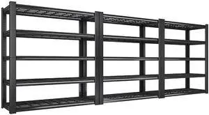 3010LBS Storage Shelves 72" H Garage Shelving Heavy Duty Metal Shelving 5 Tier Adjustable Metal Shelves for Storage for Kitchen Pantry Warehouse Basement 72" H x 35.5" W x 16" D, 3 Pack 3010LBS Storage Shelves 72" H Garage Shelving Heavy Duty Metal Shelving 5 Tier Adjustable Metal Shelves for Storage for Kitchen Pantry Warehouse Basement 72" H x 35.5" W x 16" D, 3 Pack