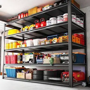 78" H Garage Shelving,Garage Heavy Duty Storage Shelves,3000LBS Shelving,5 Tier Adjustable Metal Shelves for Commercial,Business,Warehouse, Basement,Factory, Pantry 55" W x 26" D x 78" H 78" H Garage Shelving,Garage Heavy Duty Storage Shelves,3000LBS Shelving,5 Tier Adjustable Metal Shelves for Commercial,Business,Warehouse, Basement,Factory, Pantry 55" W x 26" D x 78" H