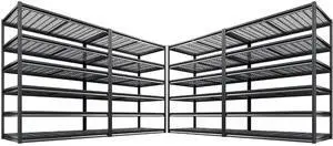 3500LBS Garage Shelving, Adjustable Storage Shelves Heavy Duty, 6 Tier Heavy Duty Shelving, Metal Shelving Unit for Warehouse, Basement, Industrial, 55" W x 26" D x 84" H, Black, 4 Pack 3500LBS Garage Shelving, Adjustable Storage Shelves Heavy Duty, 6 Tier Heavy Duty Shelving, Metal Shelving Unit for Warehouse, Basement, Industrial, 55" W x 26" D x 84" H, Black, 4 Pack