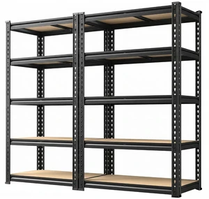 Garage Shelving, 5-Tier Storage Shelves Load 2410LBS, Adjustable Storage Rack for Garage, Pantry, Closet, Steel Frame, 35.6" W x 72.1" H x 11.9" D, Black, 2PC Garage Shelving, 5-Tier Storage Shelves Load 2410LBS, Adjustable Storage Rack for Garage, Pantry, Closet, Steel Frame, 35.6" W x 72.1" H x 11.9" D, Black, 2PC