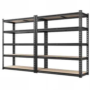 Set of 2 Garage Shelving, 2015LBS Adjustable Metal Shelving, 5 Tier Storage Shelves for Garage, Pantry, Kitchen, Basement 72.1" H x 35.54" W x 15.75" D Heavy Duty Shelving Unit Set of 2 Garage Shelving, 2015LBS Adjustable Metal Shelving, 5 Tier Storage Shelves for Garage, Pantry, Kitchen, Basement 72.1" H x 35.54" W x 15.75" D Heavy Duty Shelving Unit