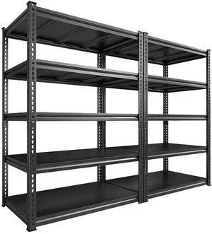 72" H Garage Shelving Load 2500Lbs for Homeowners and Commercial Use | Heavy Duty, Adjustable 5 Tiers with Steel Panels, for Warehouse Factory Commercial Garage, 72"H x 36"W x 18"D, Black, 2Packs 72" H Garage Shelving Load 2500Lbs for Homeowners and Commercial Use | Heavy Duty, Adjustable 5 Tiers with Steel Panels, for Warehouse Factory Commercial Garage, 72"H x 36"W x 18"D, Black, 2Packs