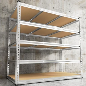 Garage Shelving, 5 Tier Storage Shelves Load 3020LBS, Adjustable Garage Shelving Heavy Duty, Metal Shelves Unit for Basement, Warehouse, 48" W x 72" H x 24" D, Galvanized Garage Shelving, 5 Tier Storage Shelves Load 3020LBS, Adjustable Garage Shelving Heavy Duty, Metal Shelves Unit for Basement, Warehouse, 48" W x 72" H x 24" D, Galvanized