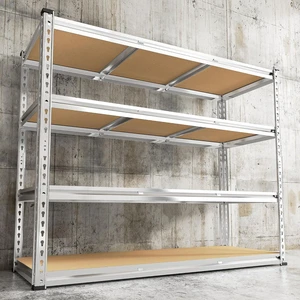 Garage Shelving, 4 Tier Storage Shelves Load 2000LBS, Adjustable Garage Shelving Heavy Duty, Metal Shelves Unit for Basement, Warehouse, 48" W x 60" H x 18" D, Galvanized Garage Shelving, 4 Tier Storage Shelves Load 2000LBS, Adjustable Garage Shelving Heavy Duty, Metal Shelves Unit for Basement, Warehouse, 48" W x 60" H x 18" D, Galvanized