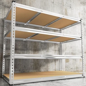 Garage Shelving, 4 Tier Storage Shelves Load 2550LBS, Adjustable Garage Shelving Heavy Duty, Metal Shelves Unit for Basement, Warehouse, 48" W x 60 "H x 24" D, Galvanized Garage Shelving, 4 Tier Storage Shelves Load 2550LBS, Adjustable Garage Shelving Heavy Duty, Metal Shelves Unit for Basement, Warehouse, 48" W x 60 "H x 24" D, Galvanized