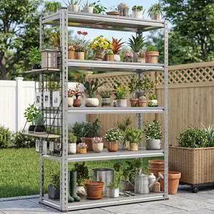 72" H Waterproof Plant Stand with PP Board for Gardening Enthusiasts | 2000Lbs Heavy Duty, Adjustable 5-Tier, Weather-Resistant, 35.4" W x 15.9" D x 72.0" H, for Patio Garden Balcony Yard 72" H Waterproof Plant Stand with PP Board for Gardening Enthusiasts | 2000Lbs Heavy Duty, Adjustable 5-Tier, Weather-Resistant, 35.4" W x 15.9" D x 72.0" H, for Patio Garden Balcony Yard
