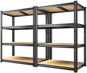 60.1" H Garage Shelving Adjustable Storage Shelves Heavy Duty Shelving Metal Shelves for Warehouse Basement Kitchen Pantry Closet 2 Pack 60.1" H Garage Shelving Adjustable Storage Shelves Heavy Duty Shelving Metal Shelves for Warehouse Basement Kitchen Pantry Closet 2 Pack