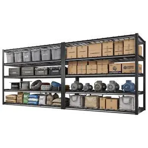 60" W Garage Shelving Load 3000Lbs for Basement Warehouse Shed Loft | 60" W x 72" H x 24" D, Easy Assembly, Adjustable 5-Tier, Wire Mesh Panel, Double-Layer Frame, for Home and Commercial, 2Packs 60" W Garage Shelving Load 3000Lbs for Basement Warehouse Shed Loft | 60" W x 72" H x 24" D, Easy Assembly, Adjustable 5-Tier, Wire Mesh Panel, Double-Layer Frame, for Home and Commercial, 2Packs