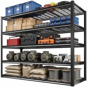 60" W Garage Shelving Load 3000Lbs for Basement Warehouse Shed Loft | 60" W x 72" H x 24" D, Easy Assembly, Adjustable 5-Tier, Wire Mesh Panel, Double-Layer Frame, for Home and Commercial Use 60" W Garage Shelving Load 3000Lbs for Basement Warehouse Shed Loft | 60" W x 72" H x 24" D, Easy Assembly, Adjustable 5-Tier, Wire Mesh Panel, Double-Layer Frame, for Home and Commercial Use
