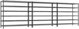 Storage Shelves, 3840LBS Heavy Duty&Adjustable Height for Basement | 55.5" W Shelf Space Saving, 6 Tier Freestanding, Powder Coated, Anti-Tipping Device, Moisture Resistant, 3-Set for Garage Storage Shelves, 3840LBS Heavy Duty&Adjustable Height for Basement | 55.5" W Shelf Space Saving, 6 Tier Freestanding, Powder Coated, Anti-Tipping Device, Moisture Resistant, 3-Set for Garage