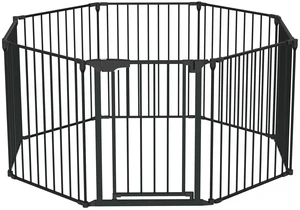 208'' Wide Baby Gate Playpen 8 Panel Adjustable Play Yard Metal Dog Gate with Door Fireplace Christmas Tree Fence for Pet/Child/Toddler 208'' Wide Baby Gate Playpen 8 Panel Adjustable Play Yard Metal Dog Gate with Door Fireplace Christmas Tree Fence for Pet/Child/Toddler