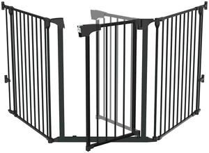 Baby Safety Gate, 82-Inch Configurable Walk-Through Fence for Toddler/Pet/Dog/Cat/Puppy, Adjustable Metal Barrier for Fireplace/Stairs/Doorways Baby Safety Gate, 82-Inch Configurable Walk-Through Fence for Toddler/Pet/Dog/Cat/Puppy, Adjustable Metal Barrier for Fireplace/Stairs/Doorways