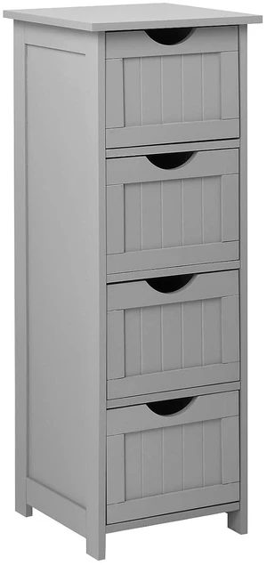 Skinny Bathroom Floor Storage Cabinet, 12 Inch Wide Deep Small Storage Organizer with 4 Drawers, Wooden Modern Grey Thin Free Standing Tower Cabinet w/ 4 Cute Drawers for Bathroom, Living Room Skinny Bathroom Floor Storage Cabinet, 12 Inch Wide Deep Small Storage Organizer with 4 Drawers, Wooden Modern Grey Thin Free Standing Tower Cabinet w/ 4 Cute Drawers for Bathroom, Living Room