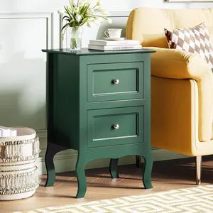 Green Nightstand with Drawers for Bedroom, Green Night Stand Bedside Table for Small Spaces, Kids Room, Living Room, Dorm, French, 15.75" W x 11.8" D x 23.6" H Green Nightstand with Drawers for Bedroom, Green Night Stand Bedside Table for Small Spaces, Kids Room, Living Room, Dorm, French, 15.75" W x 11.8" D x 23.6" H