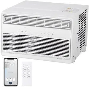 8,000 BTU Inverter Window Air Conditioner with Heat, WiFi Enabled Window AC Unit Works with Alexa & Google Assistant, Quiet Operation & Easy Install Kit for Rooms up to 350 Sq Ft, 115V / 60HZ 8,000 BTU Inverter Window Air Conditioner with Heat, WiFi Enabled Window AC Unit Works with Alexa & Google Assistant, Quiet Operation & Easy Install Kit for Rooms up to 350 Sq Ft, 115V / 60HZ