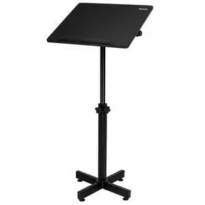 Classic Lectern Podium Stand, Height Adjustable Mobile Podium, Multi-Purpose Tabletop for Speech, Lecture, Church, Reading or Laptop Desk with Edge Stopper, Black Classic Lectern Podium Stand, Height Adjustable Mobile Podium, Multi-Purpose Tabletop for Speech, Lecture, Church, Reading or Laptop Desk with Edge Stopper, Black