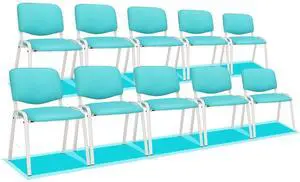 Blue Waiting Room & Office Chairs - 10-Pack Stackable PU Set for Church, Conference Room, Lobby & Guest Reception Area Blue Waiting Room & Office Chairs - 10-Pack Stackable PU Set for Church, Conference Room, Lobby & Guest Reception Area