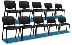 Waiting Room Chairs, 10-Pack PU Church Chairs Conference Stackable Set, Office Guest & Reception Stacking for Meeting Room, Lobby, Simple&Space-Saving, Pu-black Waiting Room Chairs, 10-Pack PU Church Chairs Conference Stackable Set, Office Guest & Reception Stacking for Meeting Room, Lobby, Simple&Space-Saving, Pu-black