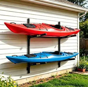 Adjustable Kayak Storage Rack, Heavy Duty Kayak Wall Rack for Garage Indoor Outdoor Backyard Storage Room, Fits Kayaks Canoes Surfboards Paddle Boards Adjustable Kayak Storage Rack, Heavy Duty Kayak Wall Rack for Garage Indoor Outdoor Backyard Storage Room, Fits Kayaks Canoes Surfboards Paddle Boards