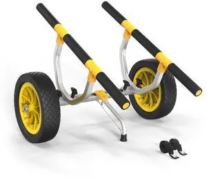 Kayak Cart, Heavy Duty Universal Kayak Trailer Adjustable Width 6.3"-18.7" Canoe Cart Dolly with 12" Flat-Free Kayak Wheels and Kickstand, 450 Lb Weight Capacity Kayak Trolley Transport Kayak Cart, Heavy Duty Universal Kayak Trailer Adjustable Width 6.3"-18.7" Canoe Cart Dolly with 12" Flat-Free Kayak Wheels and Kickstand, 450 Lb Weight Capacity Kayak Trolley Transport