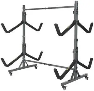 Kayak Stand Freestanding Storage Rack for Kayak Canoe Boat Paddle Board SUP Surfboard for Indoor Outdoor Garage, Shed, Dock with Lockable Wheels Wide Adjustable Kayak Stand Freestanding Storage Rack for Kayak Canoe Boat Paddle Board SUP Surfboard for Indoor Outdoor Garage, Shed, Dock with Lockable Wheels Wide Adjustable